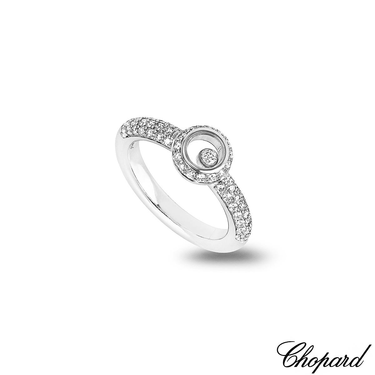 Chopard White Gold Happy Diamonds Ring 82/2902-1110 Chopard White Gold Happy Diamonds Ring 82/2902-1110